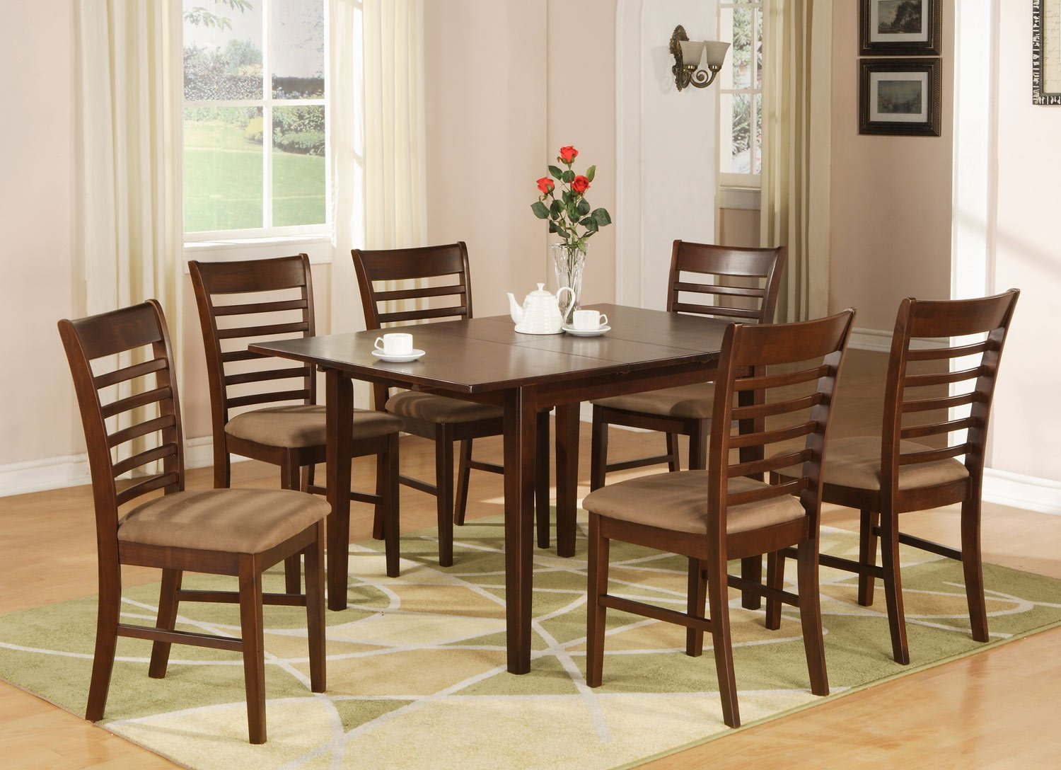 Milan 5 Pc Rectangular Dinette Dining Table Set 36x 54 in dimensions 1500 X 1088