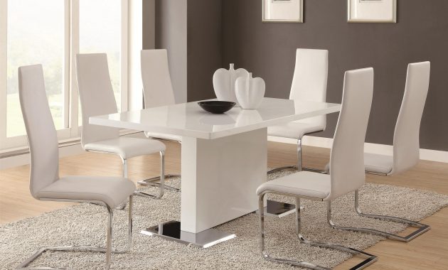 Modern Dining 7 Piece Table Chair Set regarding size 4000 X 2799