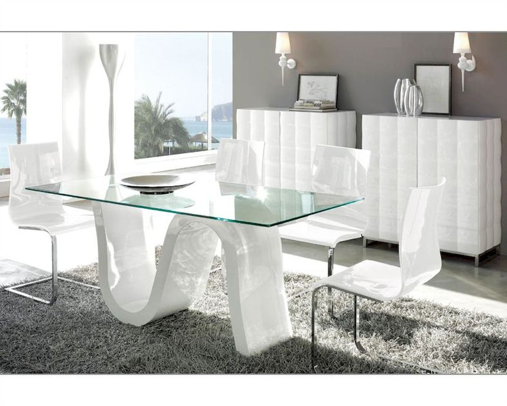 Modern Dining Room Set Made In Spain Wave 3323wv in proportions 1000 X 800