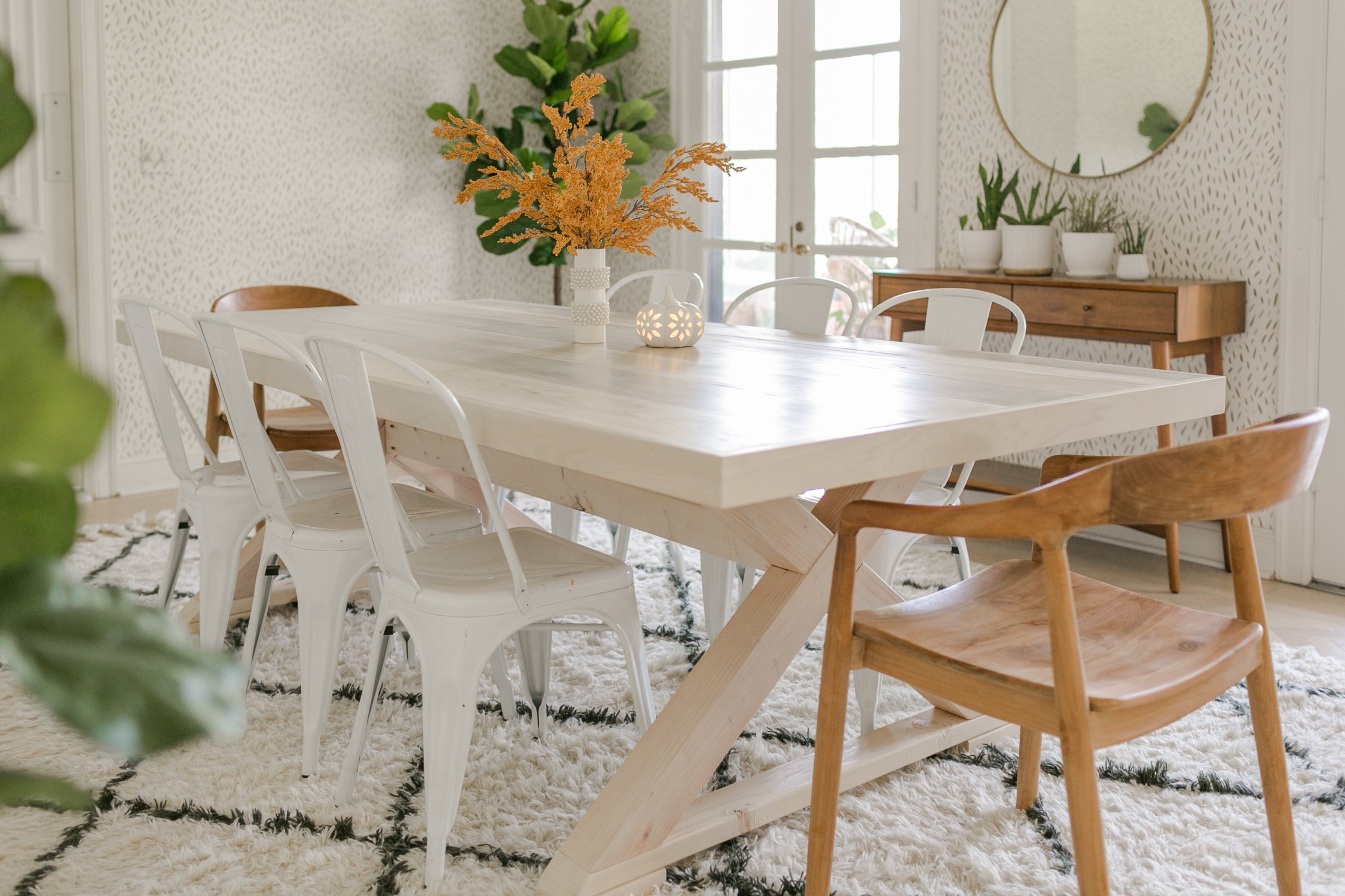 Modern Farmhouse Table Diy A Beautiful Mess throughout measurements 2250 X 1500