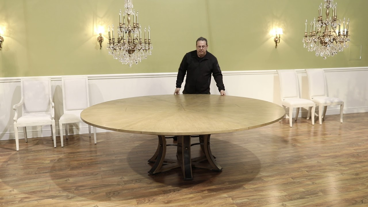 Modern Jupe Table Extra Large Round Expanding Dining Table Seats 12 with regard to dimensions 1280 X 720