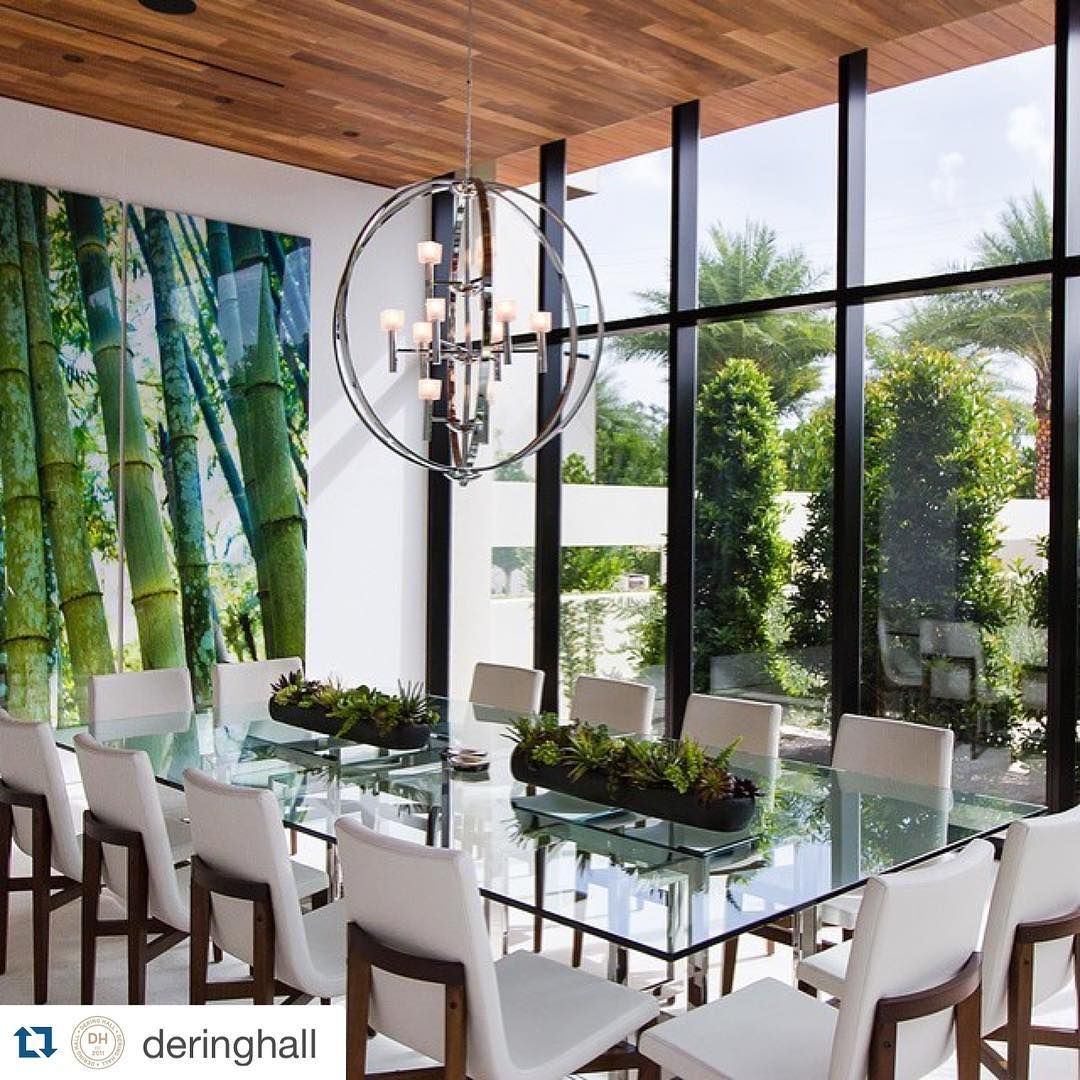 Modern Miami Dining Room With Glass Table And Gorgeous Wood in measurements 1080 X 1080
