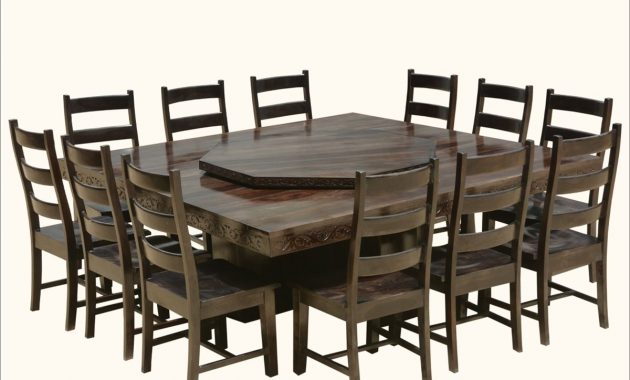 Modern Pioneer Solid Wood Lazy Susan Pedestal Dining Table for size 1200 X 1200