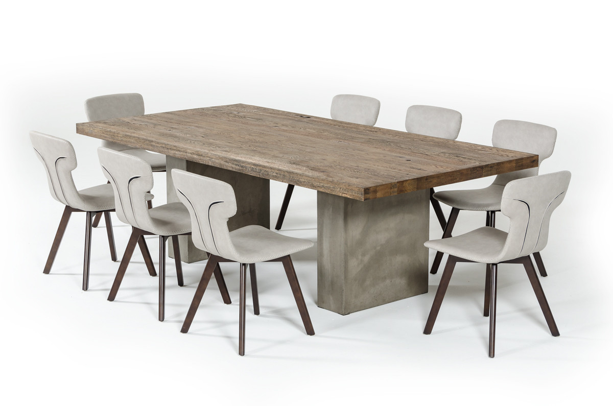 Modrest Renzo Modern Oak Concrete 79 Dining Table with regard to measurements 1200 X 795