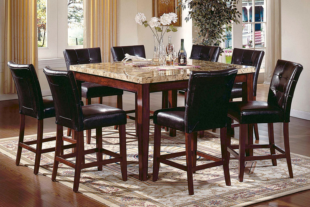 Montibello Gathering Table 6 Stools throughout size 1200 X 800