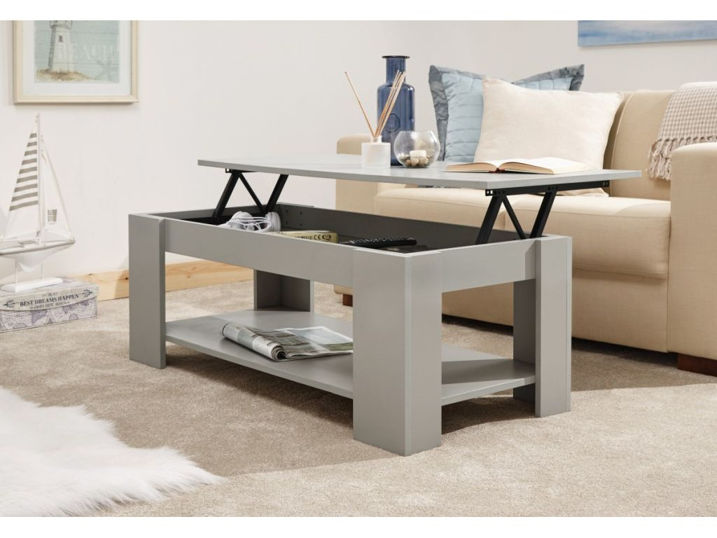 Multi Storage Classic Grey Living Room Lift Up Top Coffee Table pertaining to size 1024 X 768