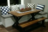 My Husband Built This Table And Bench Seating For My Nook pertaining to sizing 734 X 1304