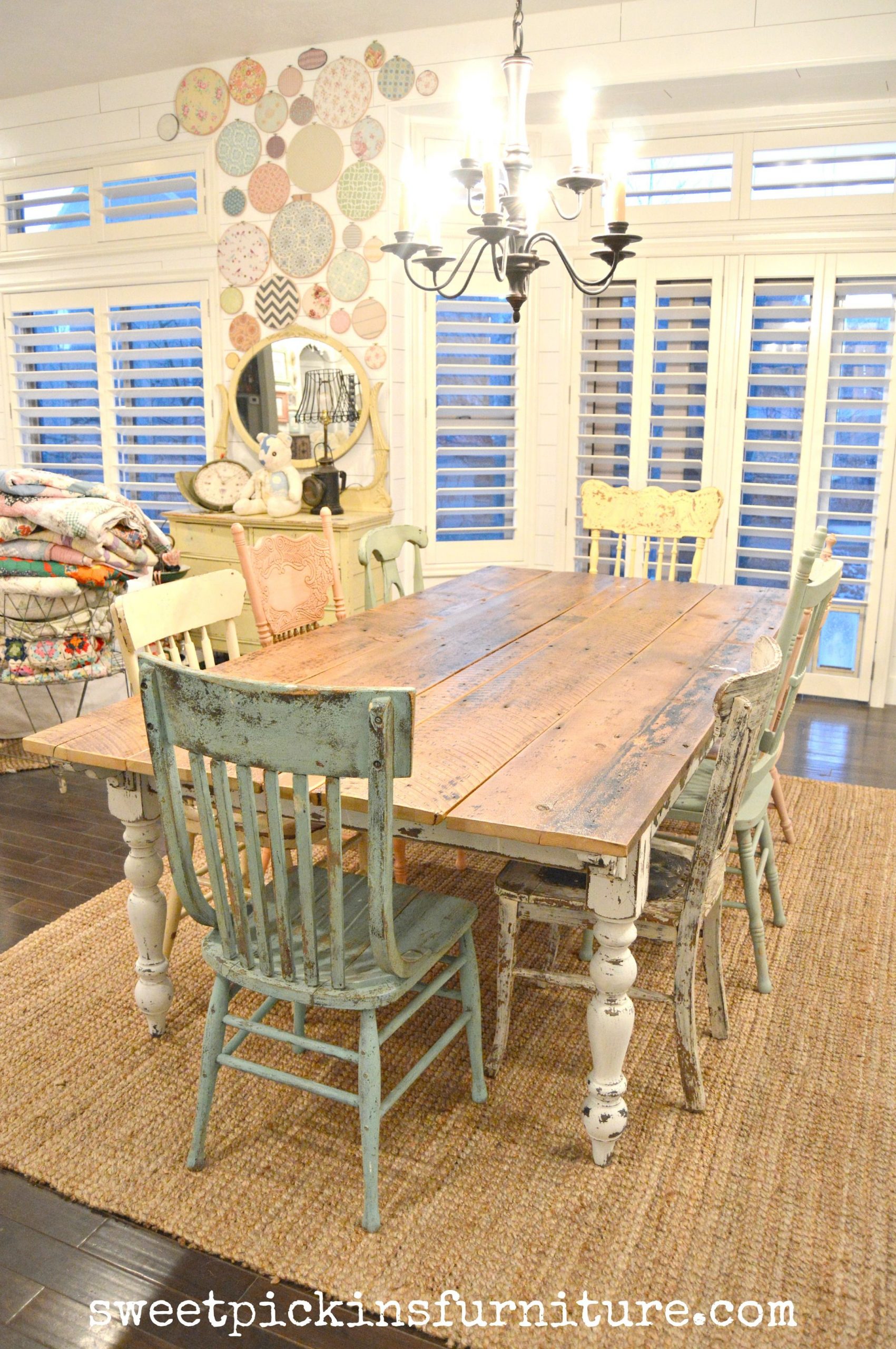 My New Farm Style Table Wmismatched Chairs Farm Style inside dimensions 2174 X 3271