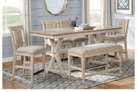 Nantucket Breeze Bisque 3 Pc Counter Height Dining Room regarding sizing 3000 X 1663