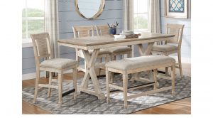 Nantucket Breeze Bisque 3 Pc Counter Height Dining Room regarding sizing 3000 X 1663