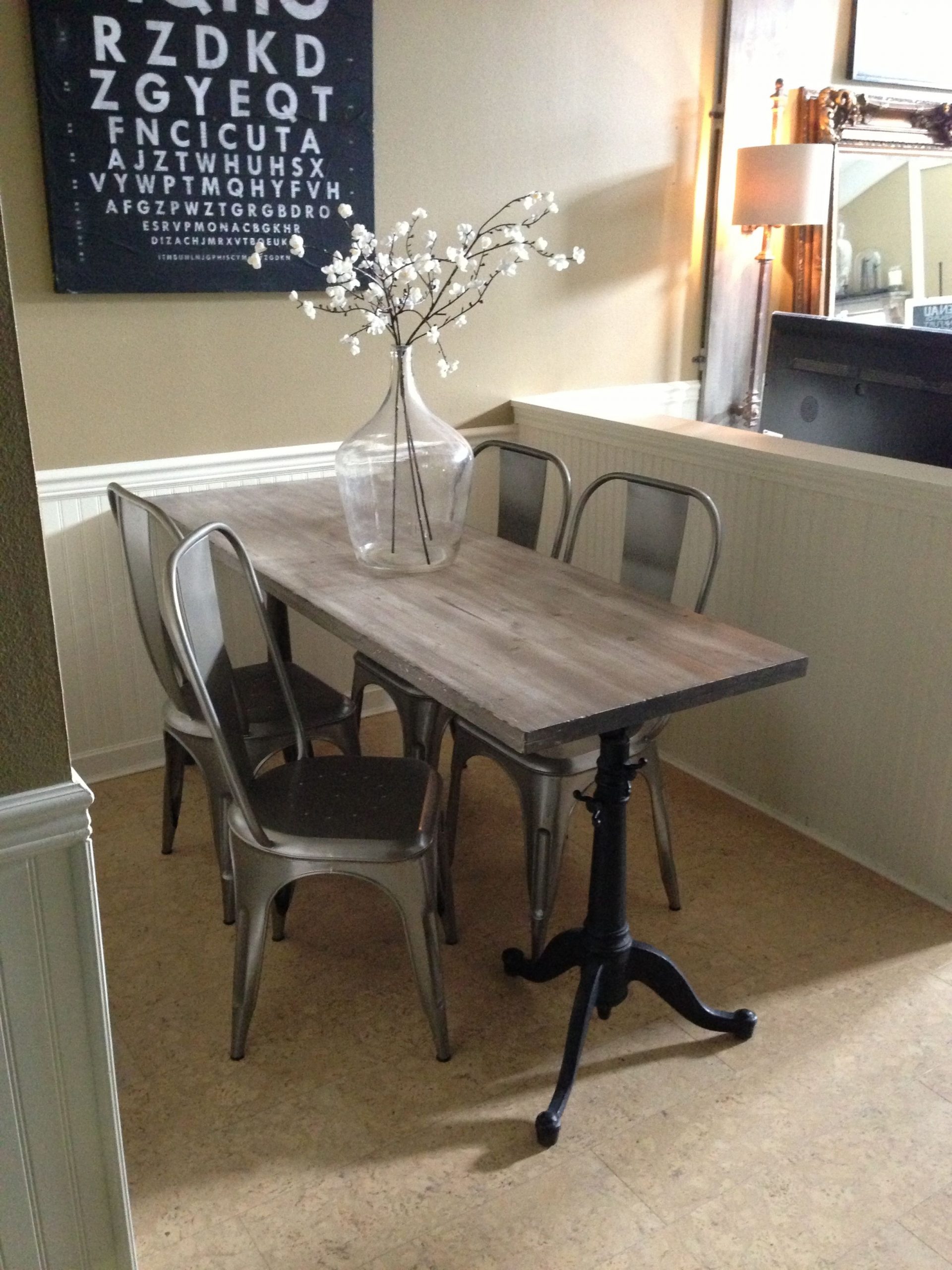 Narrow Dining Table For Narrow Space Industrial Chic throughout dimensions 2448 X 3264