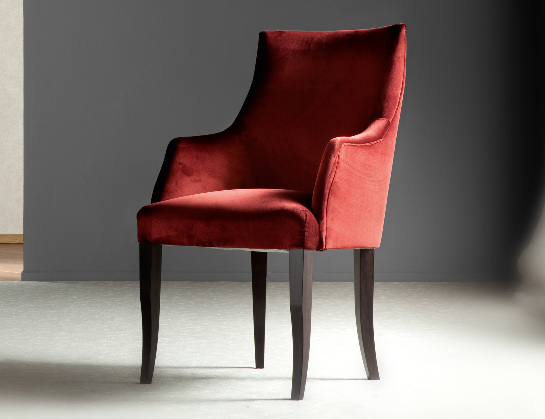 Nella Vetrina Costantini Sunset 1277 Italian Arm Chair In Red inside measurements 1737 X 1337