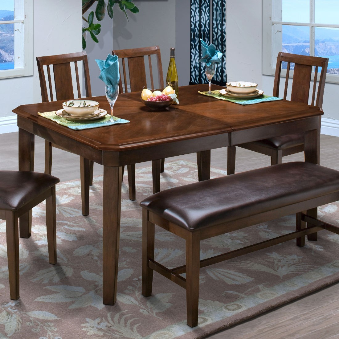 New Classic Latitudes Cut Corner Dining Table In Chestnut intended for measurements 1100 X 1100