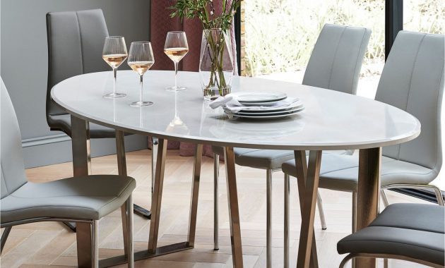 Next Mode Gloss Oval Dining Table Grey In 2019 Oval with size 1800 X 2700