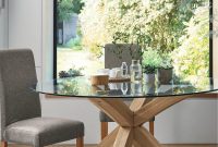 Next Oak Glass Round Dining Table Brown In 2020 Glass intended for proportions 1800 X 2700