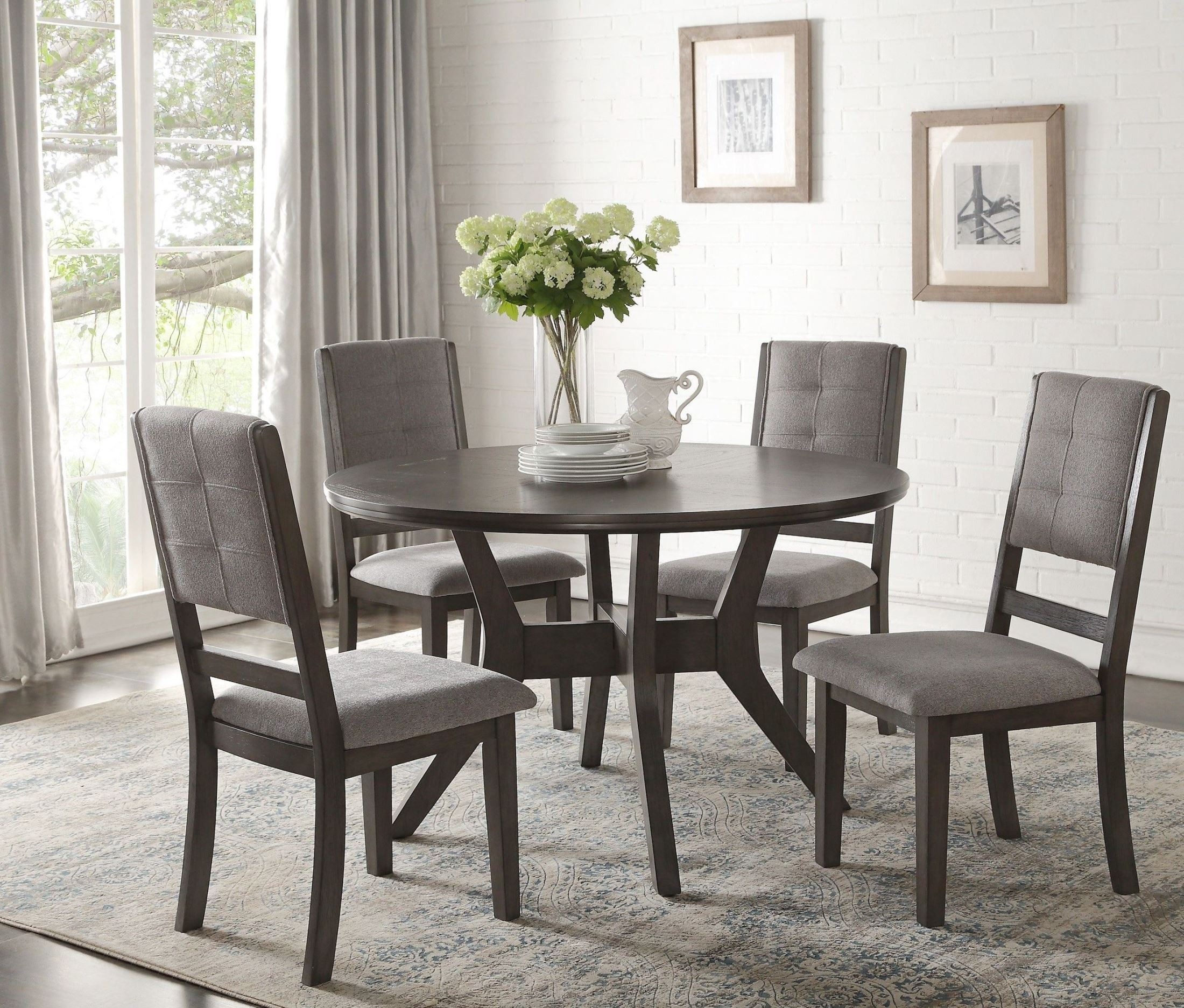 Nisky Gray Round Dining Room Set regarding measurements 2200 X 1873