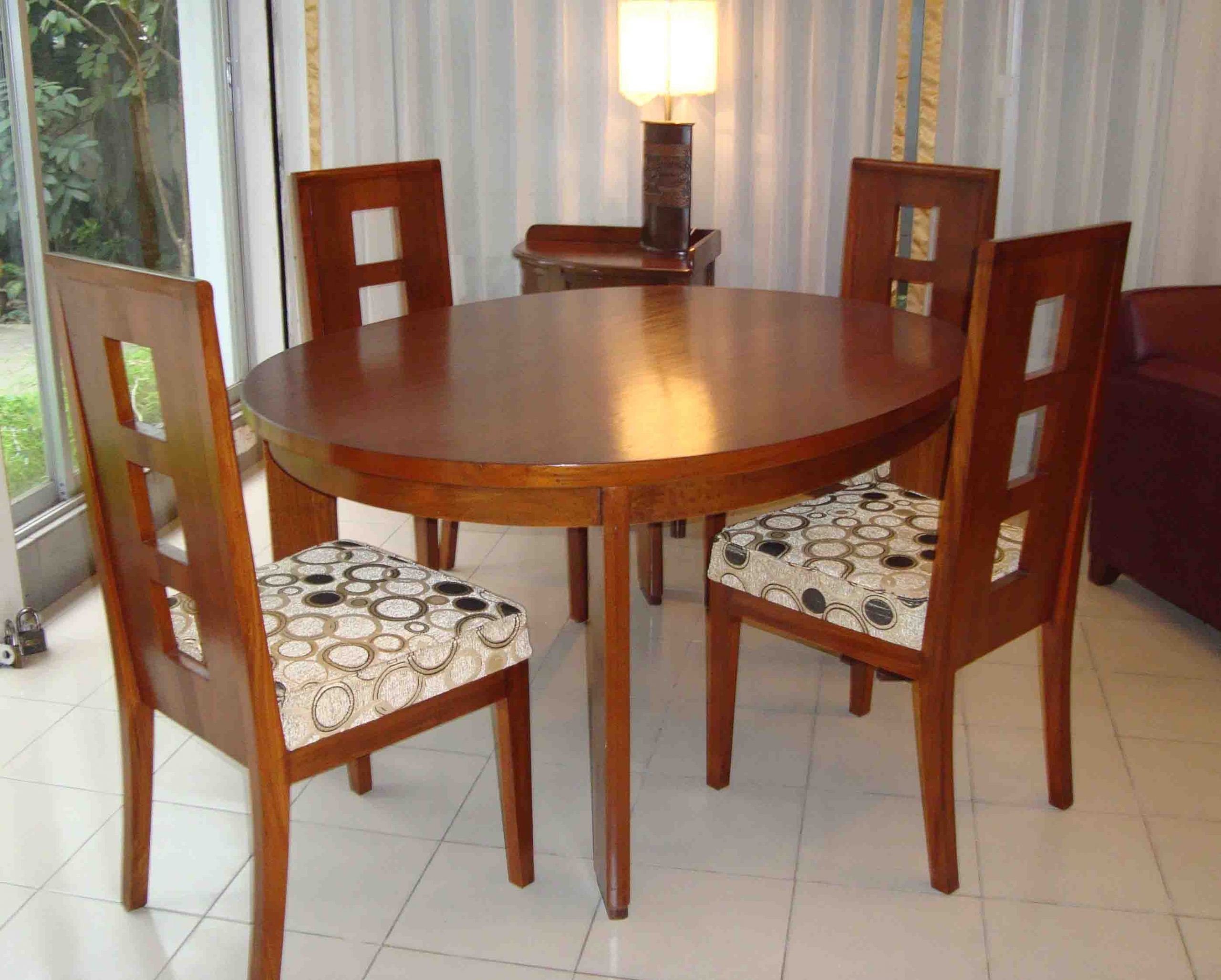 Nza Dining Table With 4 Chairs Made Of Solid Wood Clickbd for sizing 2796 X 2244