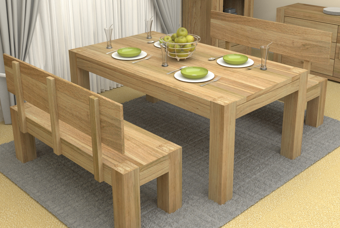 Oak Funky Retro Dining Table Seats Hampshire Furniture intended for sizing 1118 X 749