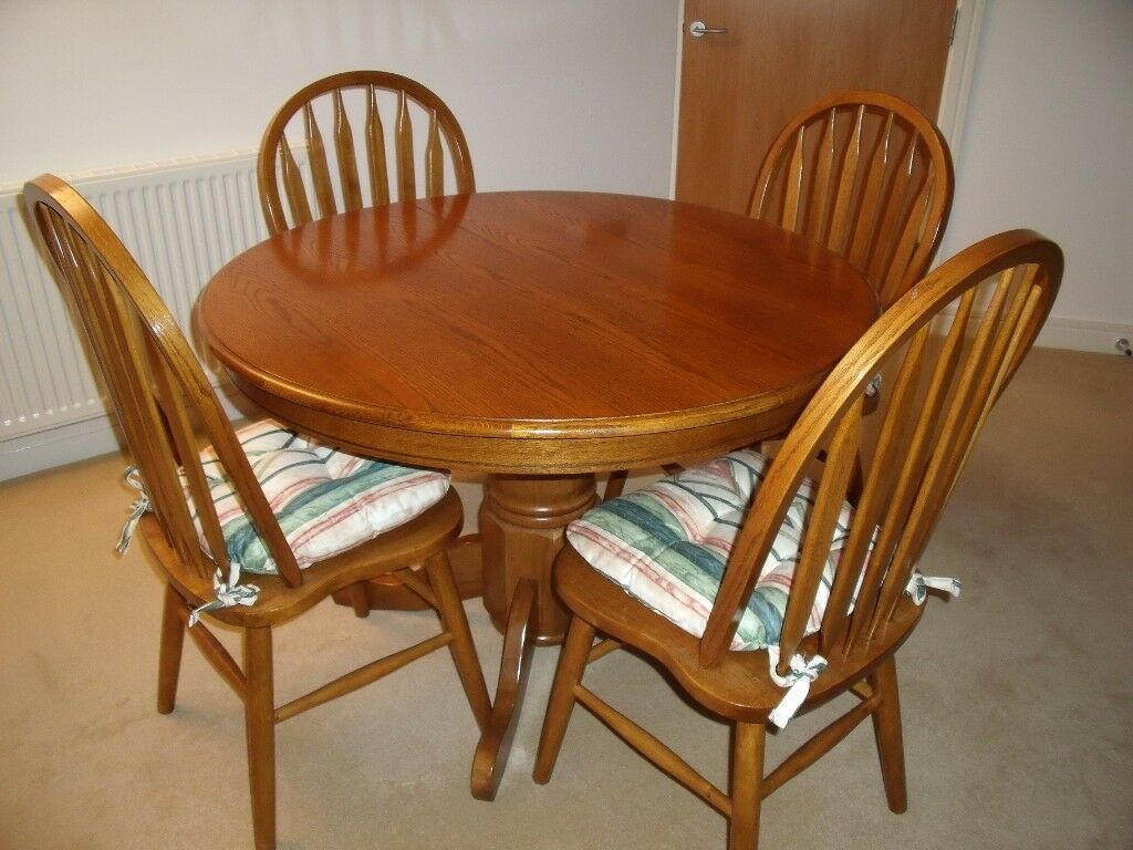 Oak Ovalcircular Dining Table In Teignmouth Devon Gumtree in dimensions 1024 X 768