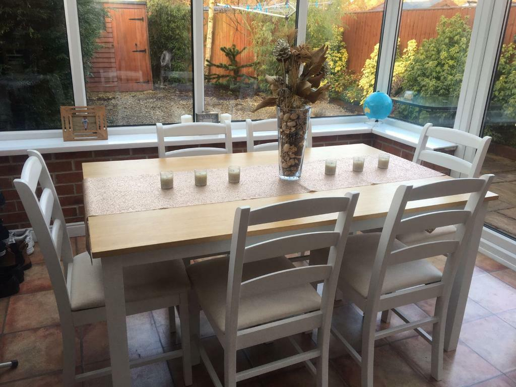 Oak Veneer Dining Table 6 Chairs Argos Hampstead Collection In Colwick Nottinghamshire Gumtree inside proportions 1024 X 768