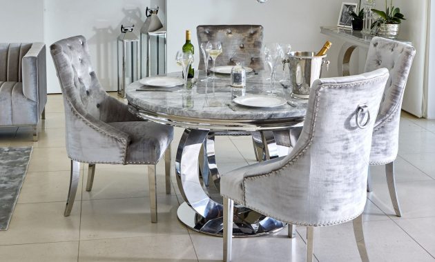 Oracle 130cm Round Grey Marble Dining Table 4 Parker Grey pertaining to dimensions 1800 X 1800