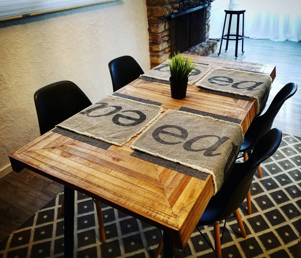 Our Clients Beautiful Rustic Dining Room Table To Match regarding size 1000 X 858