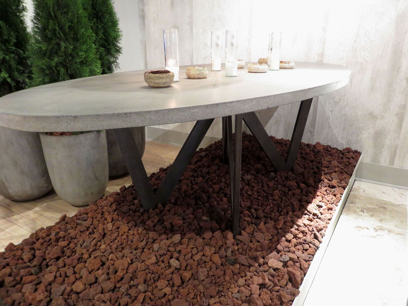 Outdoor Stone Dining Table Lava Rocks Or Dining Table regarding proportions 1300 X 975