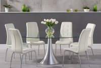 Petra 180cm Oval Glass Dining Table With Calgary Chairs with dimensions 1132 X 927