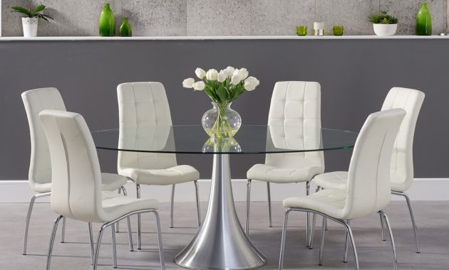 Petra 180cm Oval Glass Dining Table With Calgary Chairs with dimensions 1132 X 927