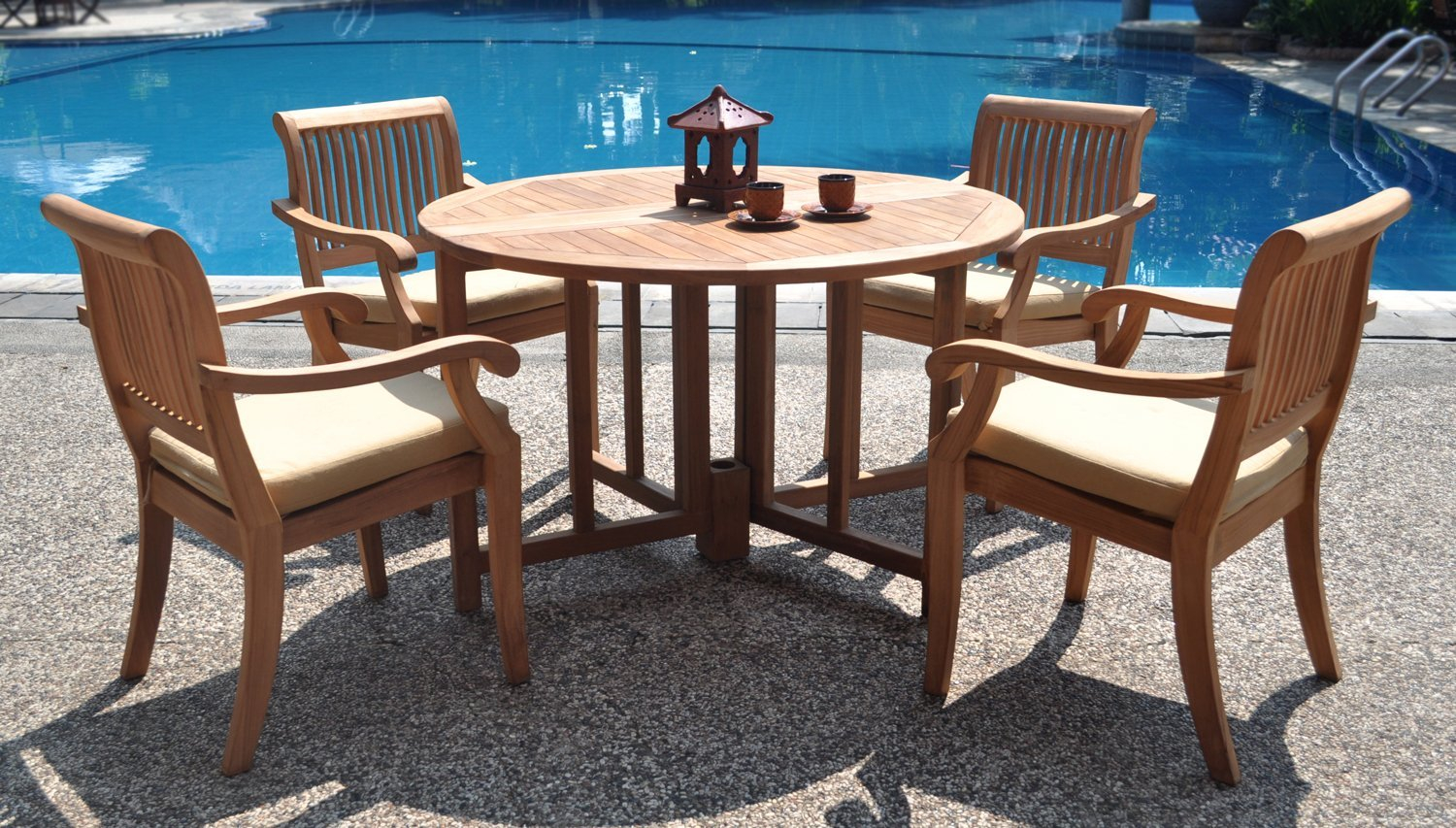 Phf 2021 Luxurious Teak Dining Set 48 Inch Round Table regarding dimensions 1500 X 853