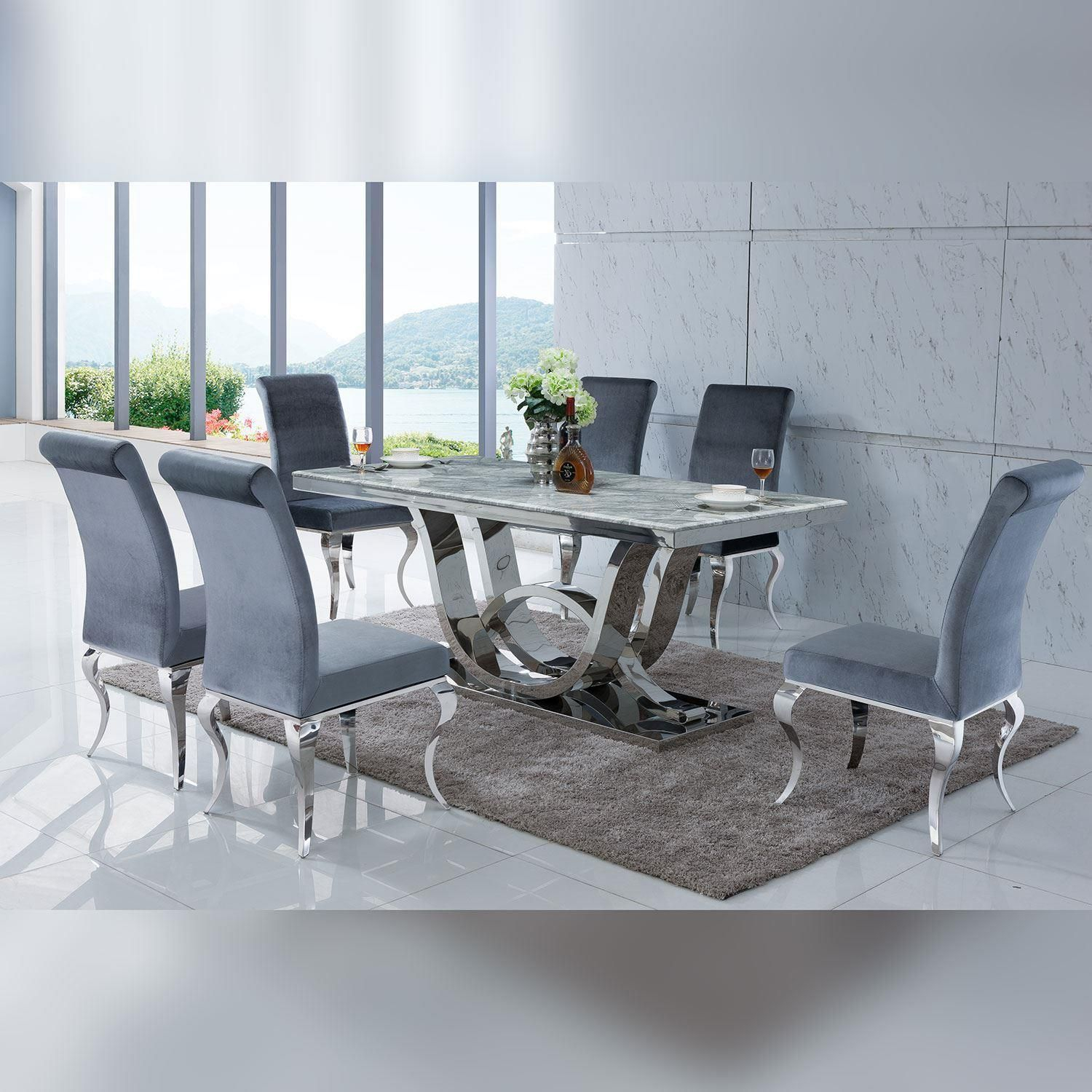 Portland Grey Dining Table 180cm inside proportions 1500 X 1500