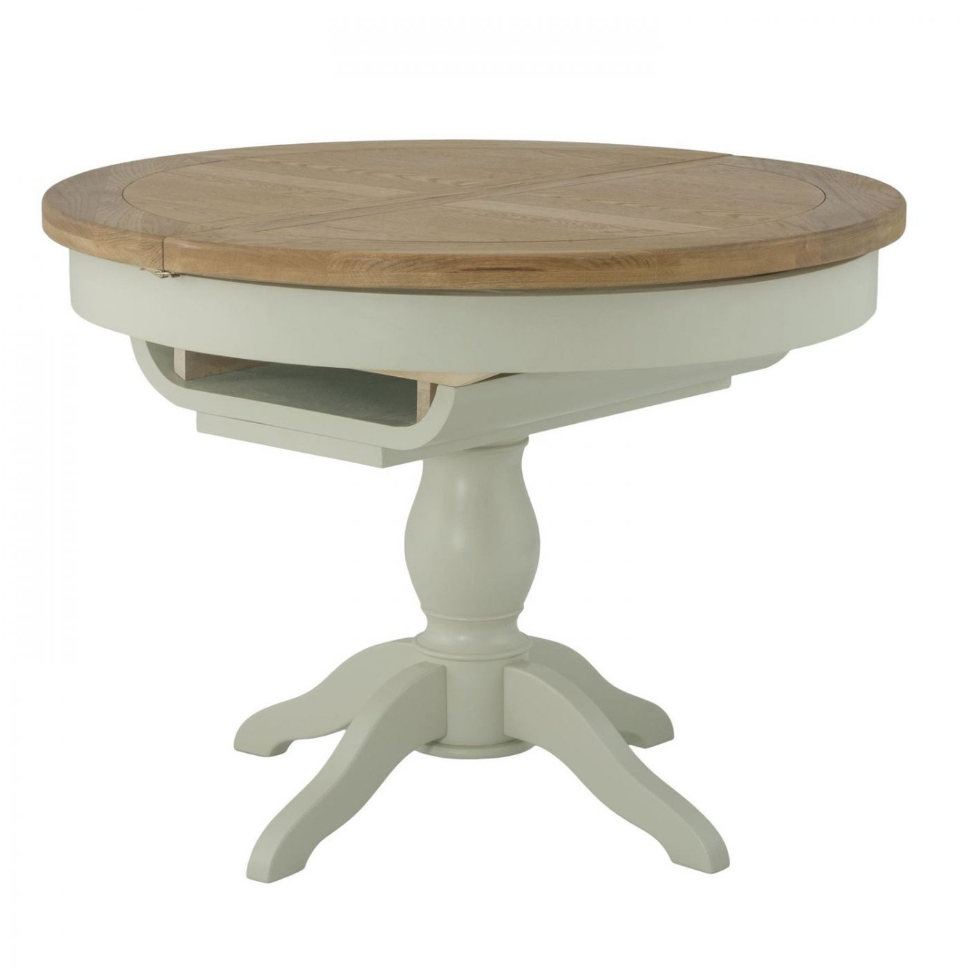 Portland Stone Grand Round Butterfly Extending Table with regard to measurements 1400 X 1400