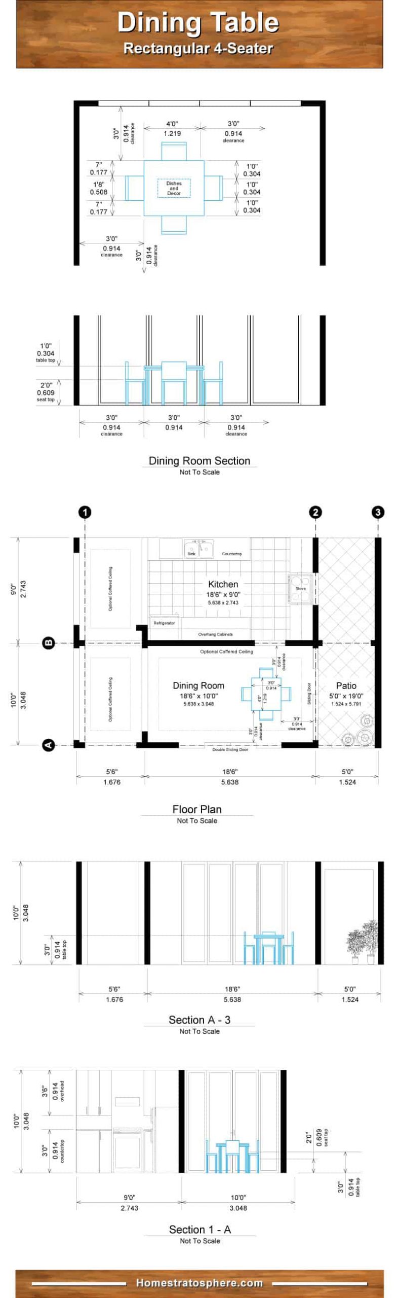 Proper Dining Room Table Dimensions For 4 6 8 10 And 12 for sizing 800 X 2600