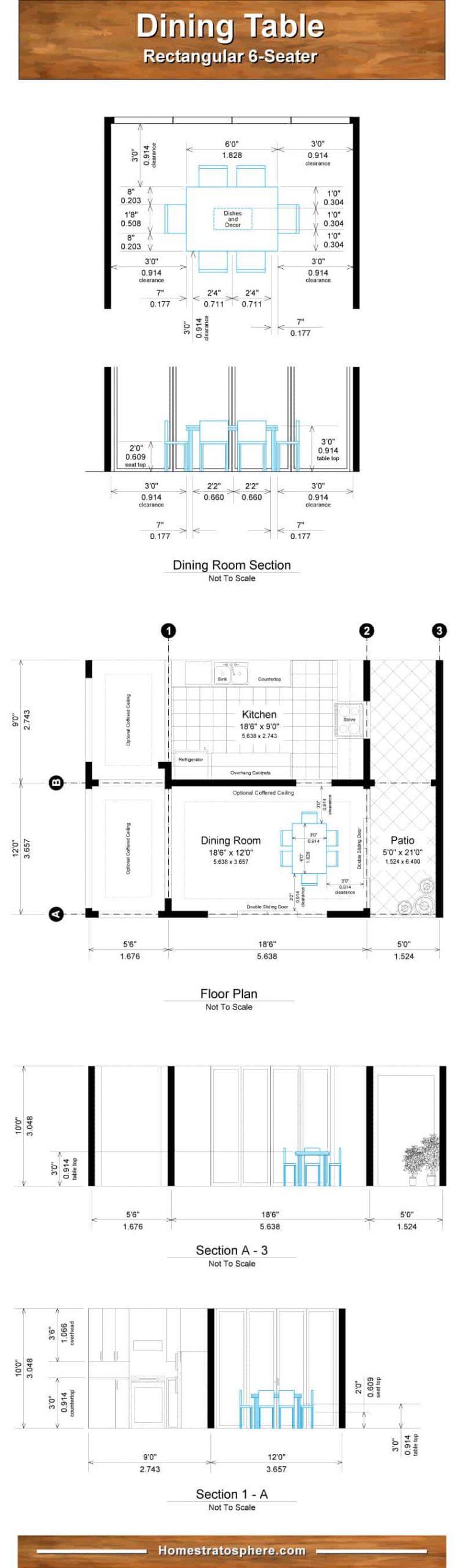 Proper Dining Room Table Dimensions For 4 6 8 10 And 12 intended for size 800 X 2700