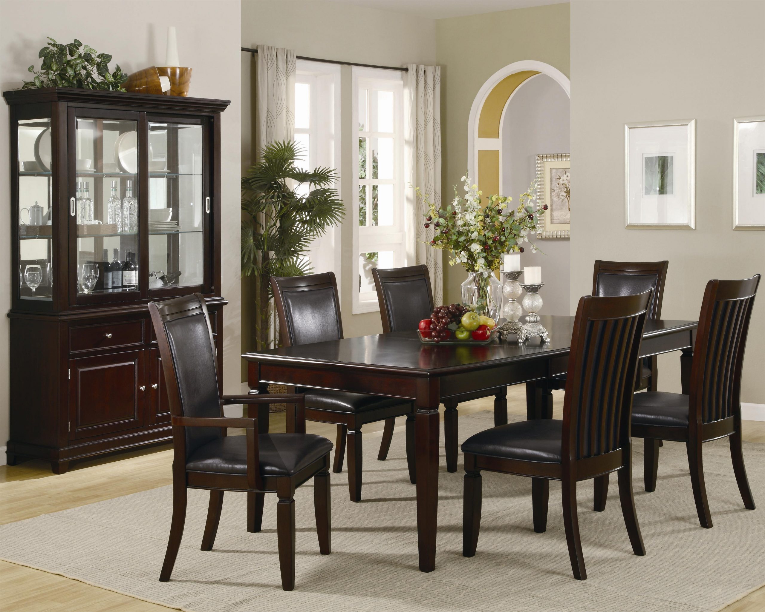 Ramona Formal Rectangular Table W Arm And Side Chairs with regard to measurements 4000 X 3204