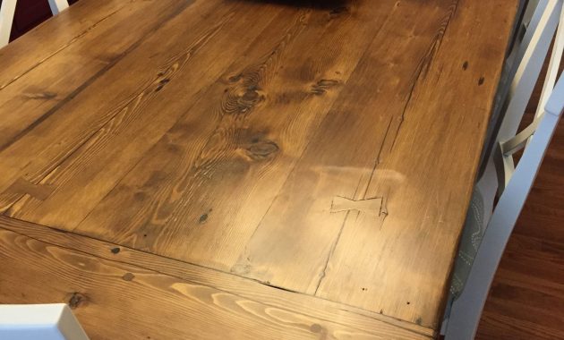 Reclaimed Wood Dining Table With A 2 Thick Plank Top regarding measurements 2448 X 3264