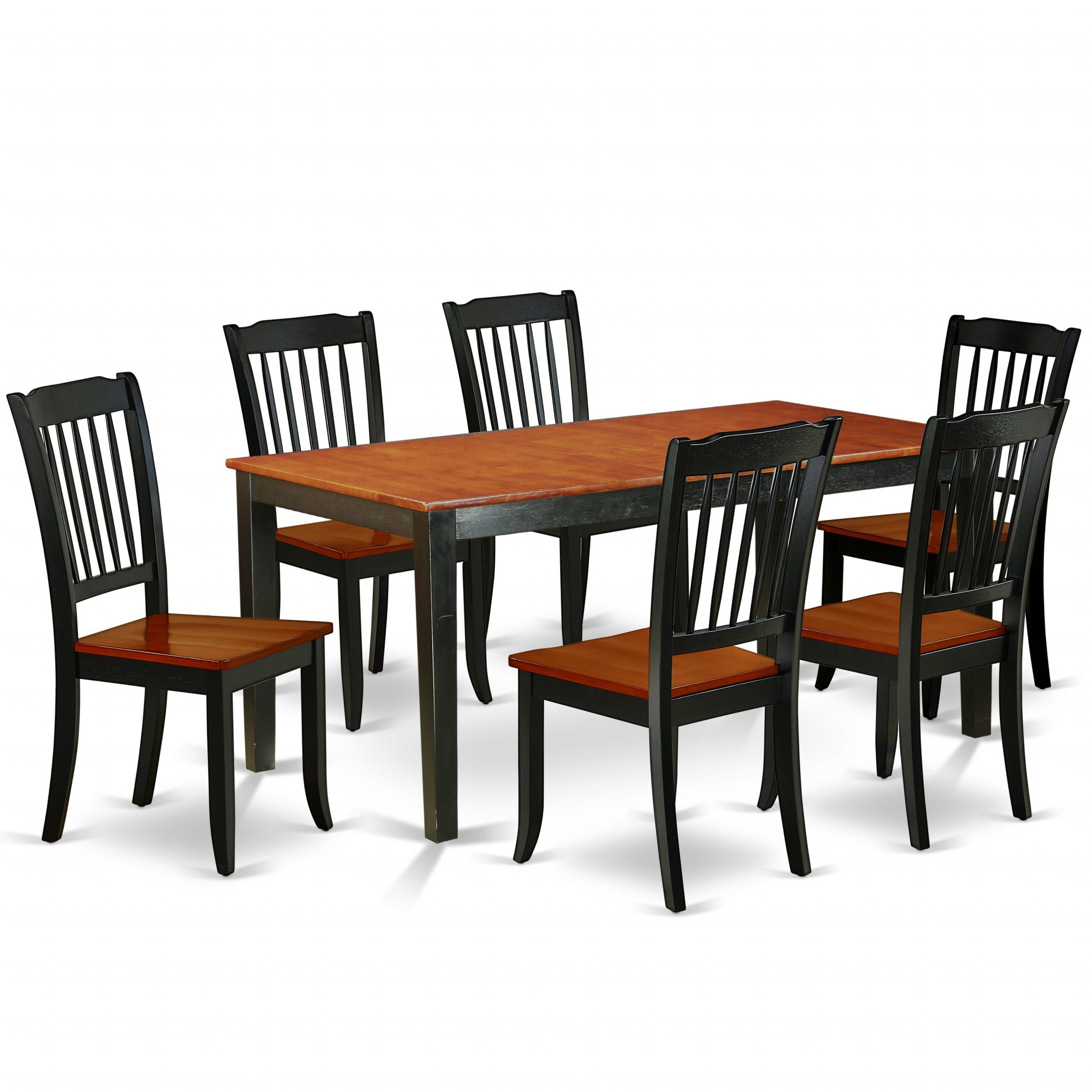 Rectangular 5466 Inch Table With 12 Leaf And 4 Vertical Slatted Chairs Number Of Chairs Option intended for proportions 3500 X 3500
