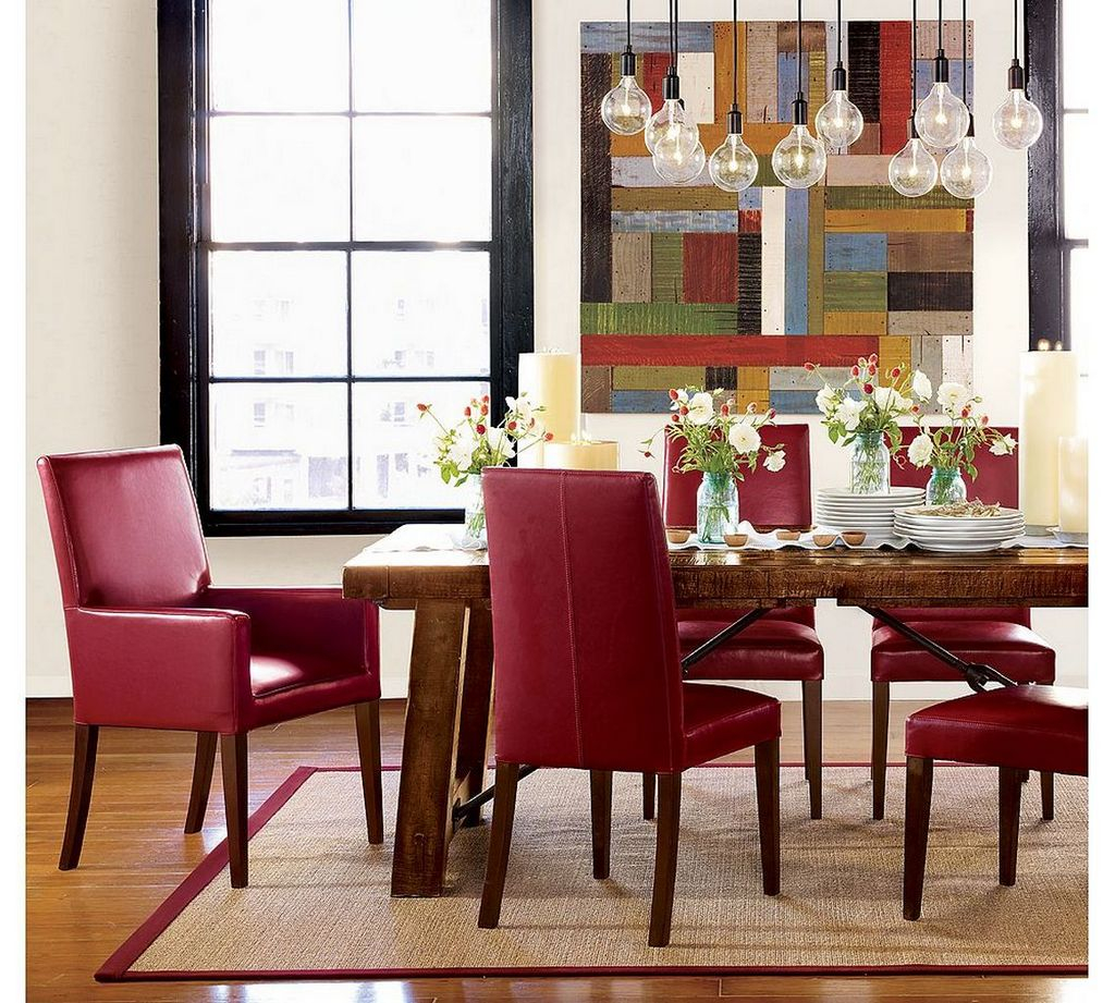 Red Leather Dining Table And Chairs Dining Chairs Design within size 1024 X 921