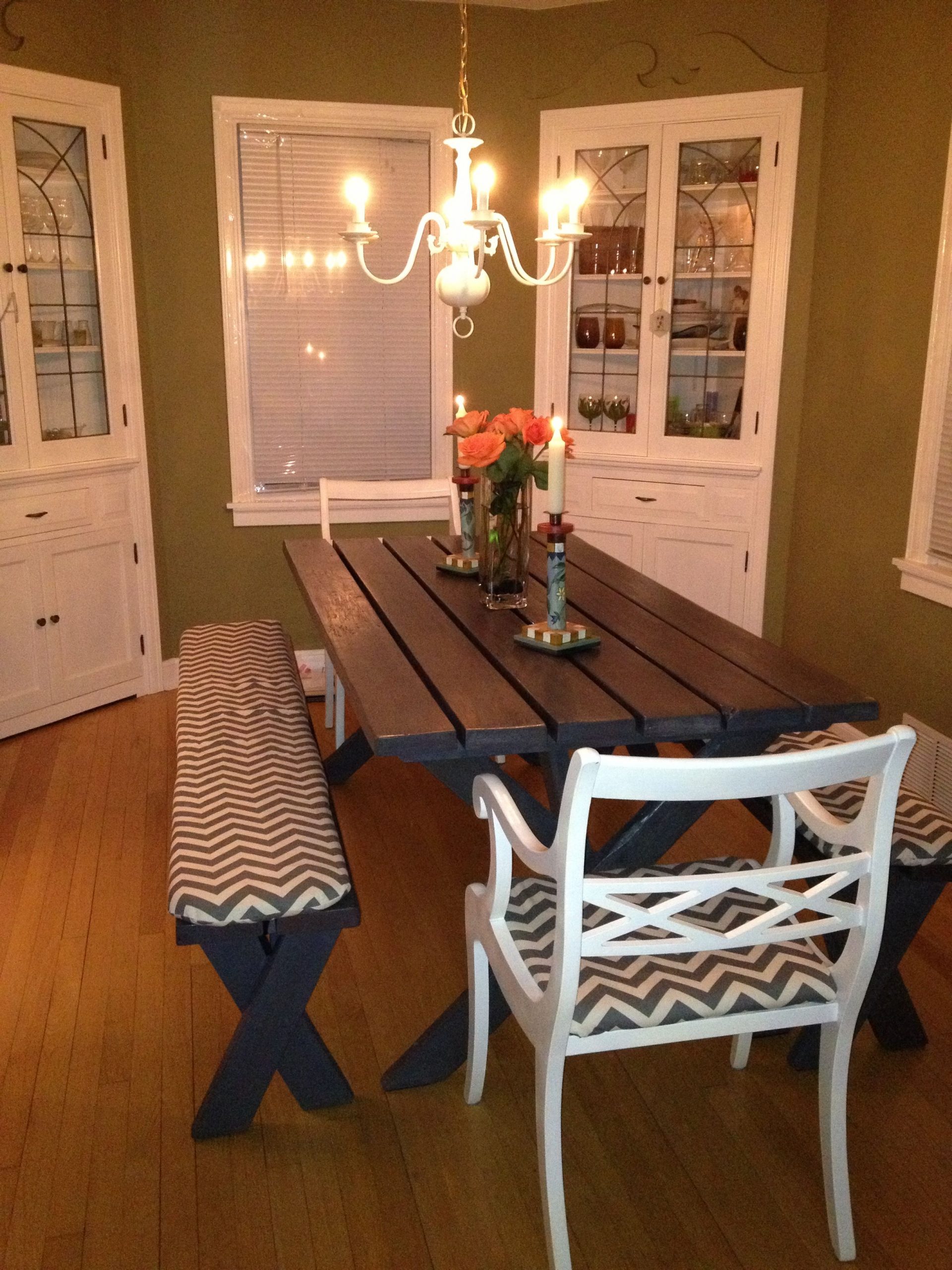 Refurbished From An Oldbeat Up Picnic Table To A Chic Gray throughout sizing 2448 X 3264