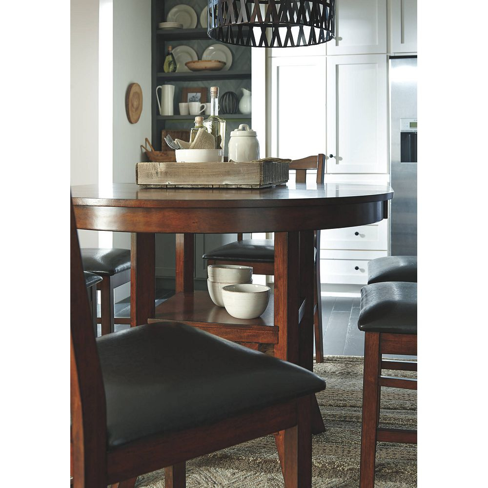 Renaburg Oval Dining Room Counter Extention Table D574 42 pertaining to dimensions 1000 X 1000