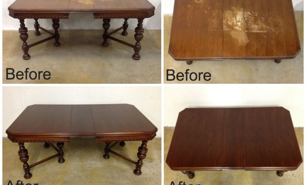 Restored And Refinished Dining Room Table That Had Severe for dimensions 1300 X 1014