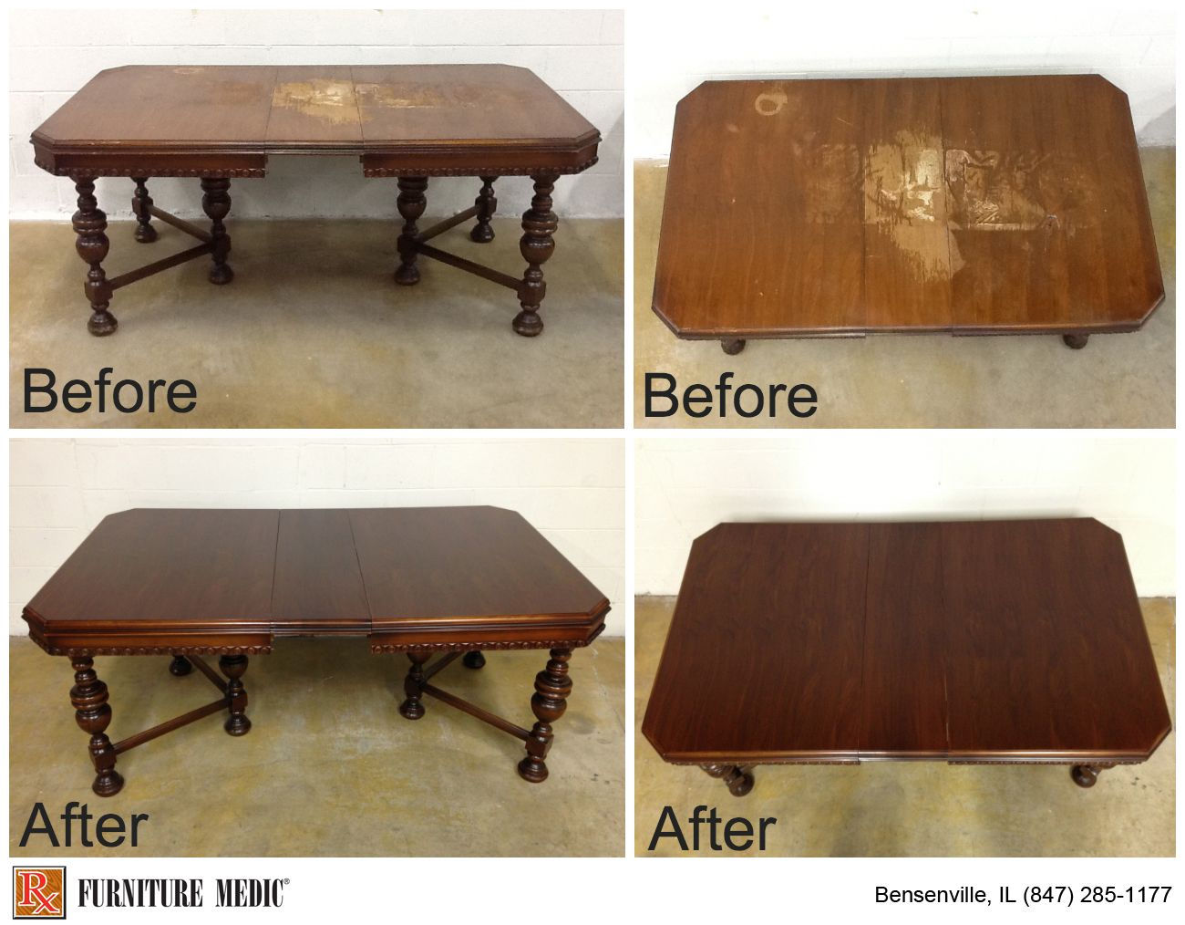 Restored And Refinished Dining Room Table That Had Severe for dimensions 1300 X 1014