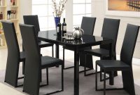 Riggan Black Leg Table With Black Vinyl Chairs Set intended for sizing 1501 X 1210