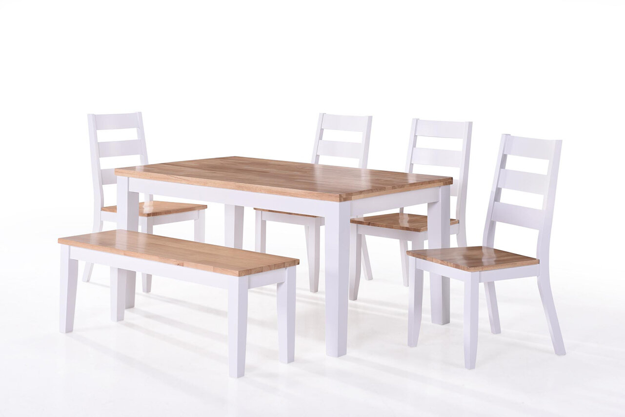 Rona Dining Set With 4 Chairs And One Bench intended for proportions 1281 X 855