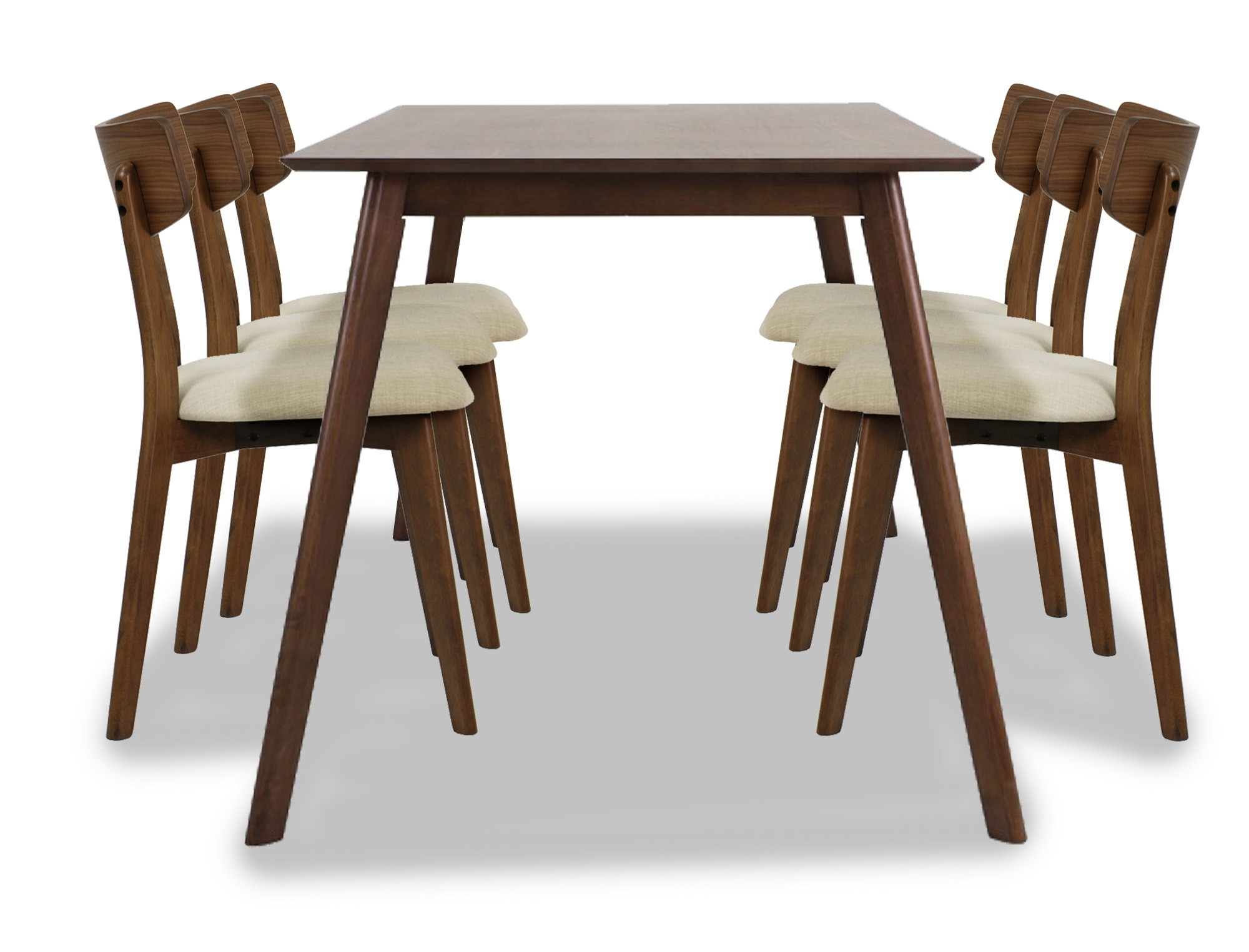 Ross Dining Table Set In Walnut 16 in measurements 2000 X 1525