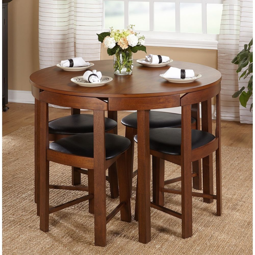 Round Dining Table Set Small Spaces 5 Pc Kitchen Furniture within dimensions 1000 X 1000