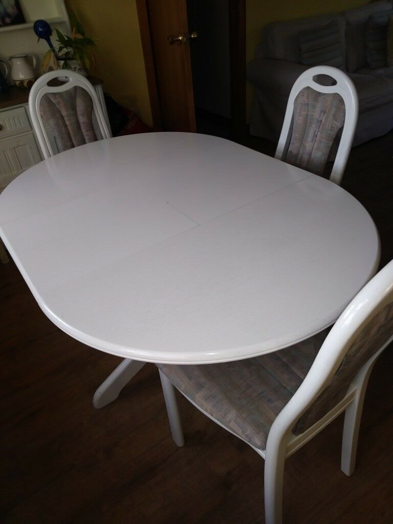 Round Extending Dining Table And 3 Chairs In Blairgowrie Perth And Kinross Gumtree for measurements 768 X 1024