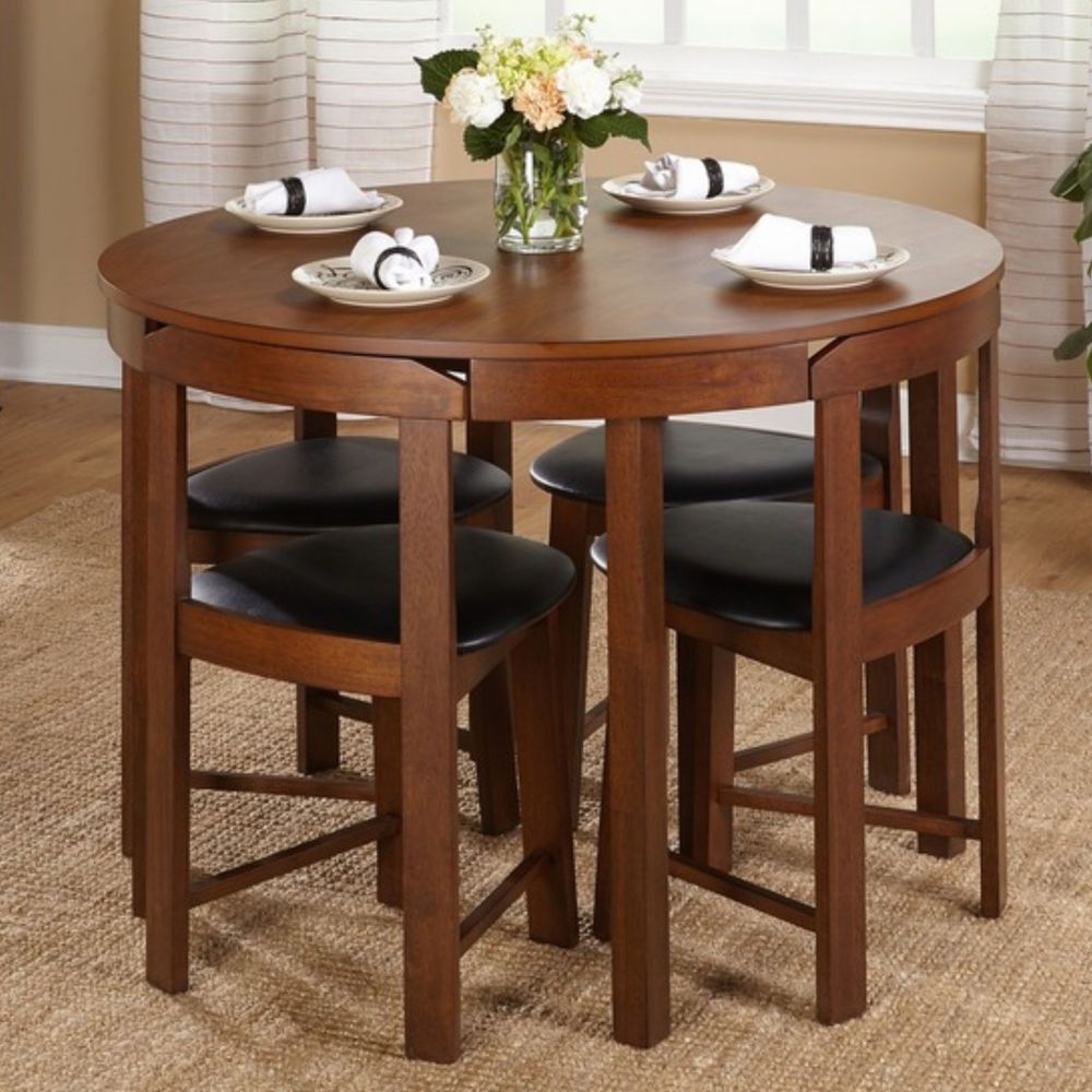Round Kitchen Table 4 Chairs Modern Dining Room Furniture throughout dimensions 1000 X 1000