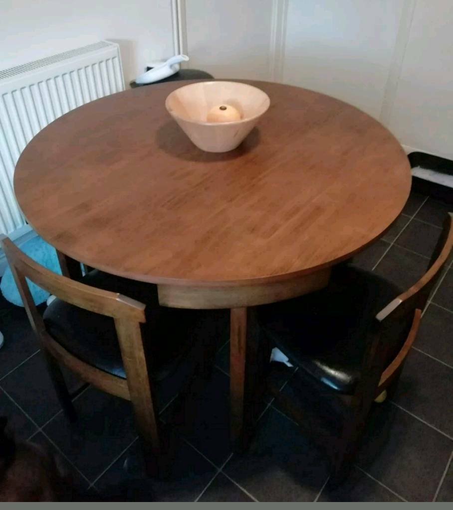 Round Space Saver Table 4 Chairs Free Delivery 766 In Leicester Leicestershire Gumtree with sizing 908 X 1024