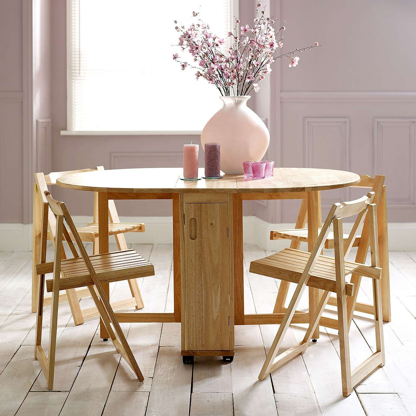 Rubberwood Butterfly Table With 4 Chairs Dunelm Folding throughout dimensions 1389 X 1389